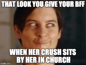 chrushing in church