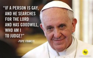 Pope on gays