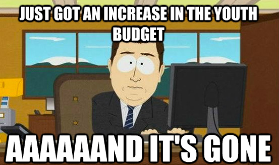 Youthmin Meme Youth Budget Blown