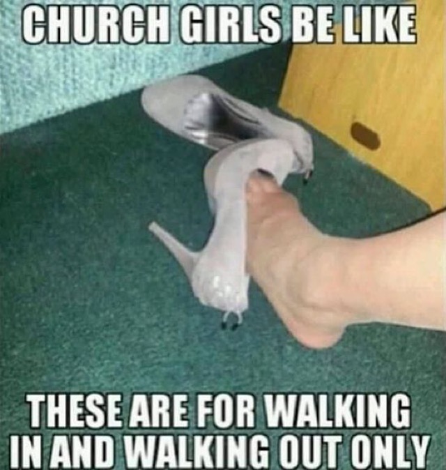 Girls in church christian meme