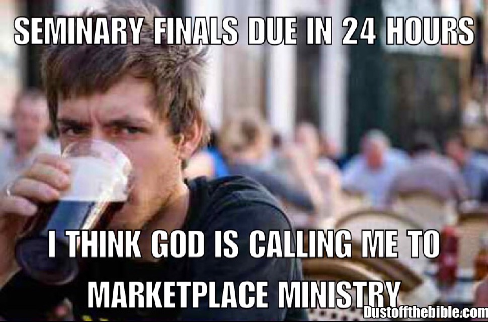 Seminary Finals Christian meme