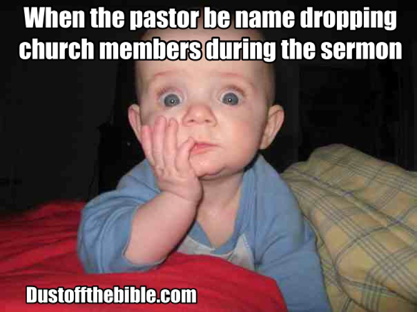 pastor name dropping christian meme