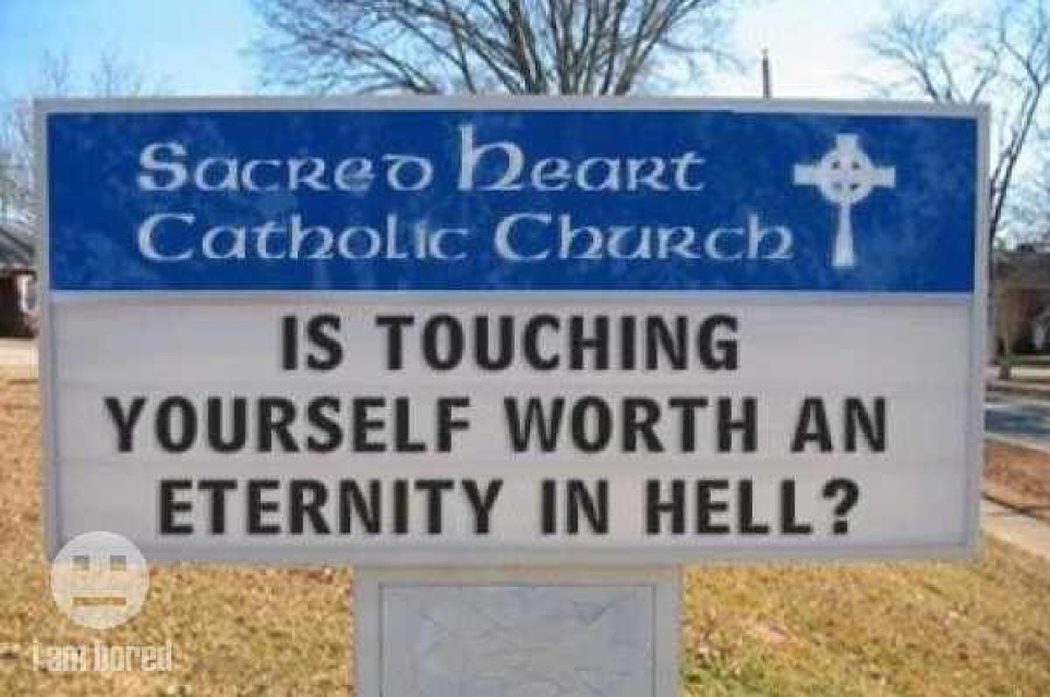 Church Sign Masturbation