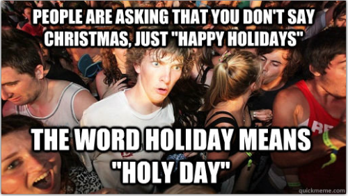 Holy Days Christian meme