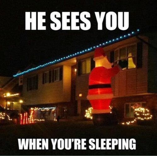 Peeping Santa