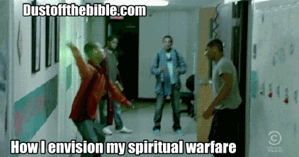 Spiritual warfare Christian meme