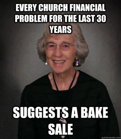 Bake sale church meme