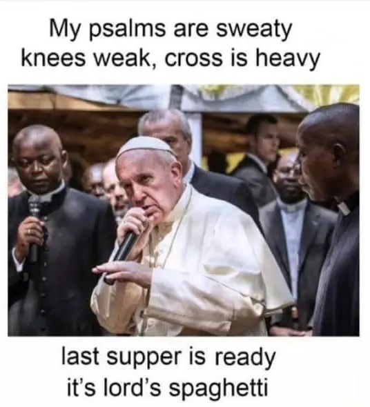 Pope rapping meme