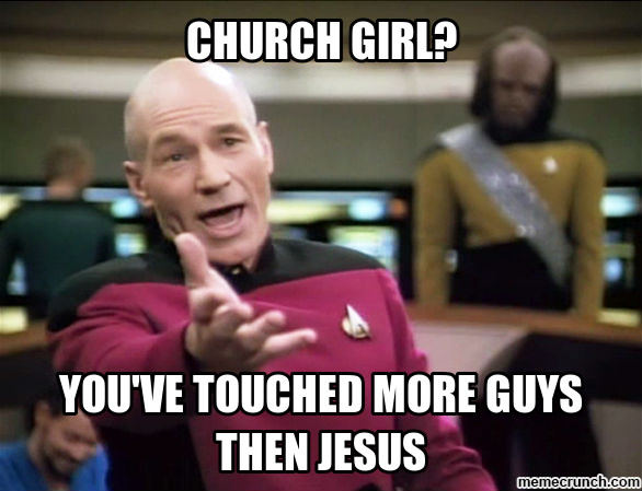 Questionable church girl meme