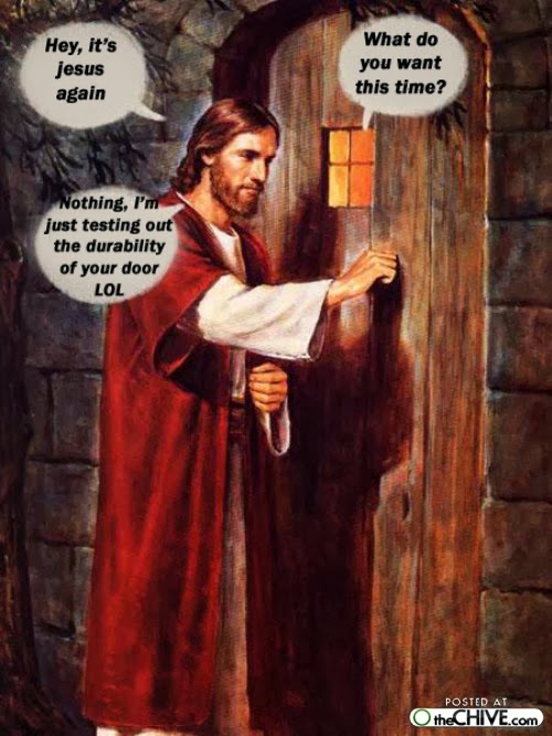 Jesus at your door Christian meme