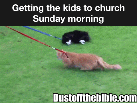 Getting the kids to church on Sunday