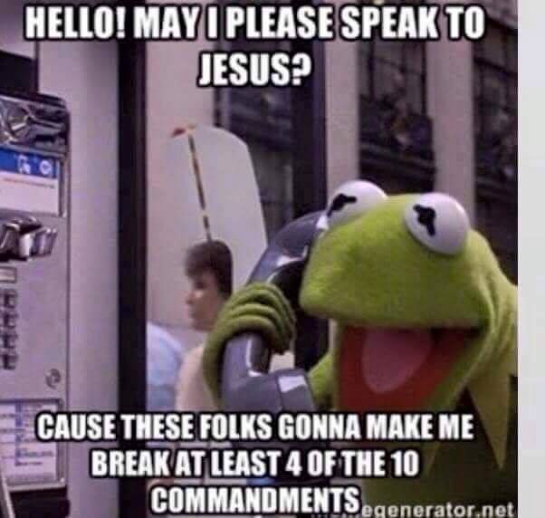 Kermit needs to talk to Jesus