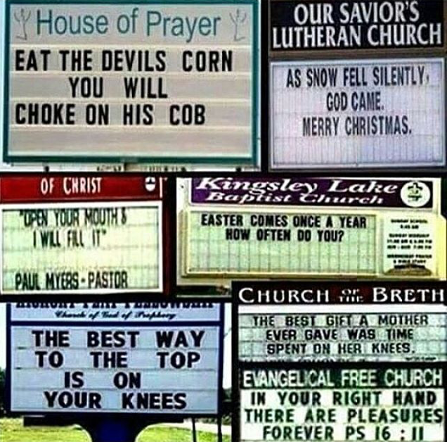 Terrible church sign attempts