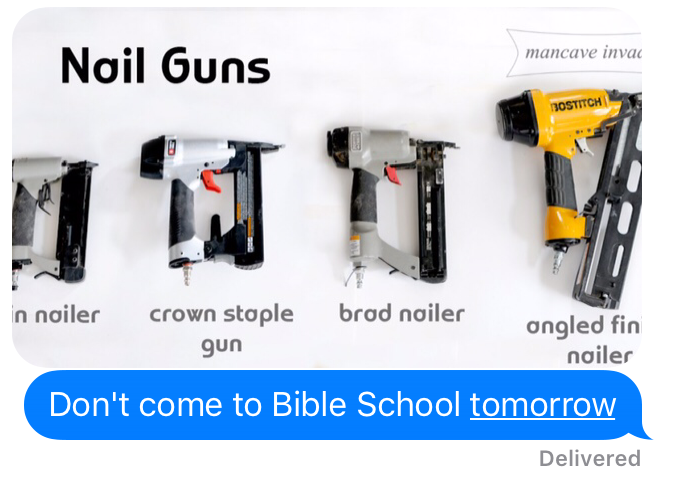 Guns in Bible school