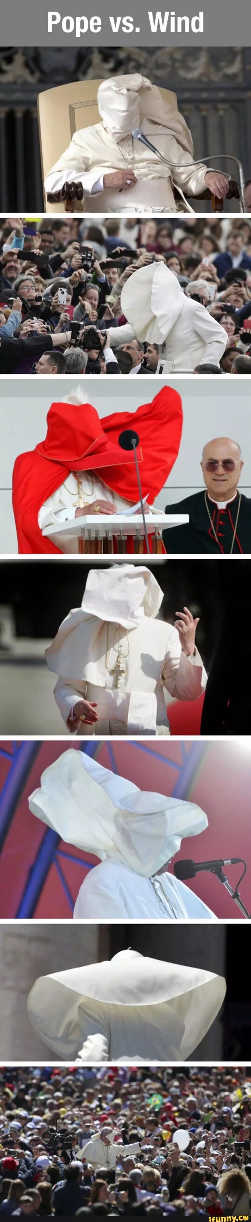 Pope VS wind meme