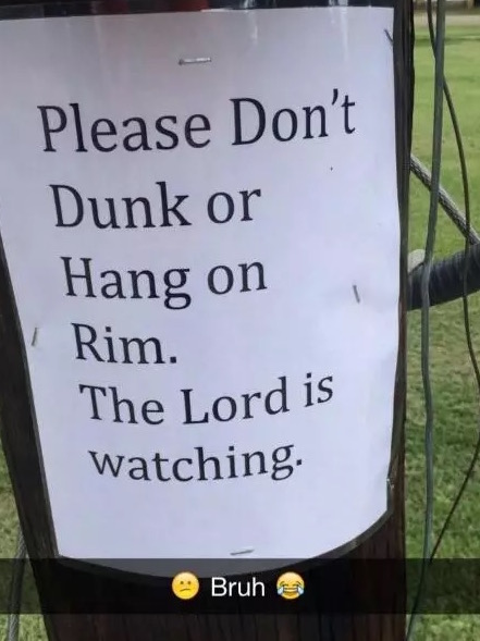 The Lord is watching meme