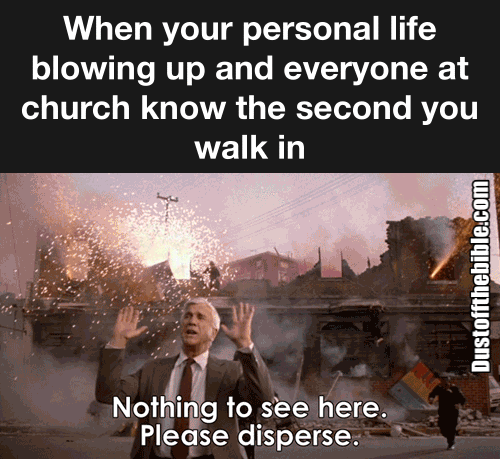 When you get to church meme