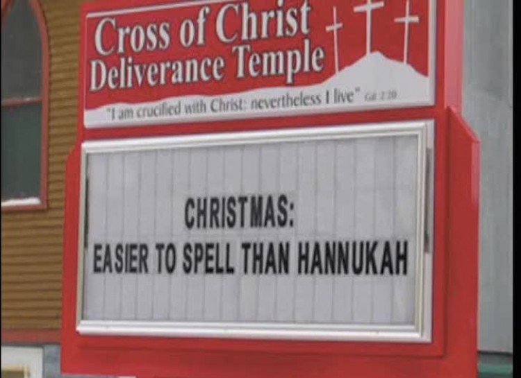 Easier to spell than chunacha church sign