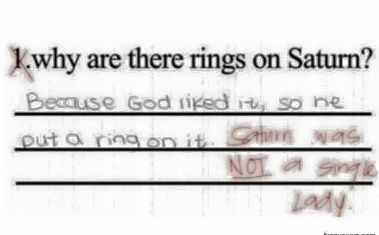 God put a ring on Saturn