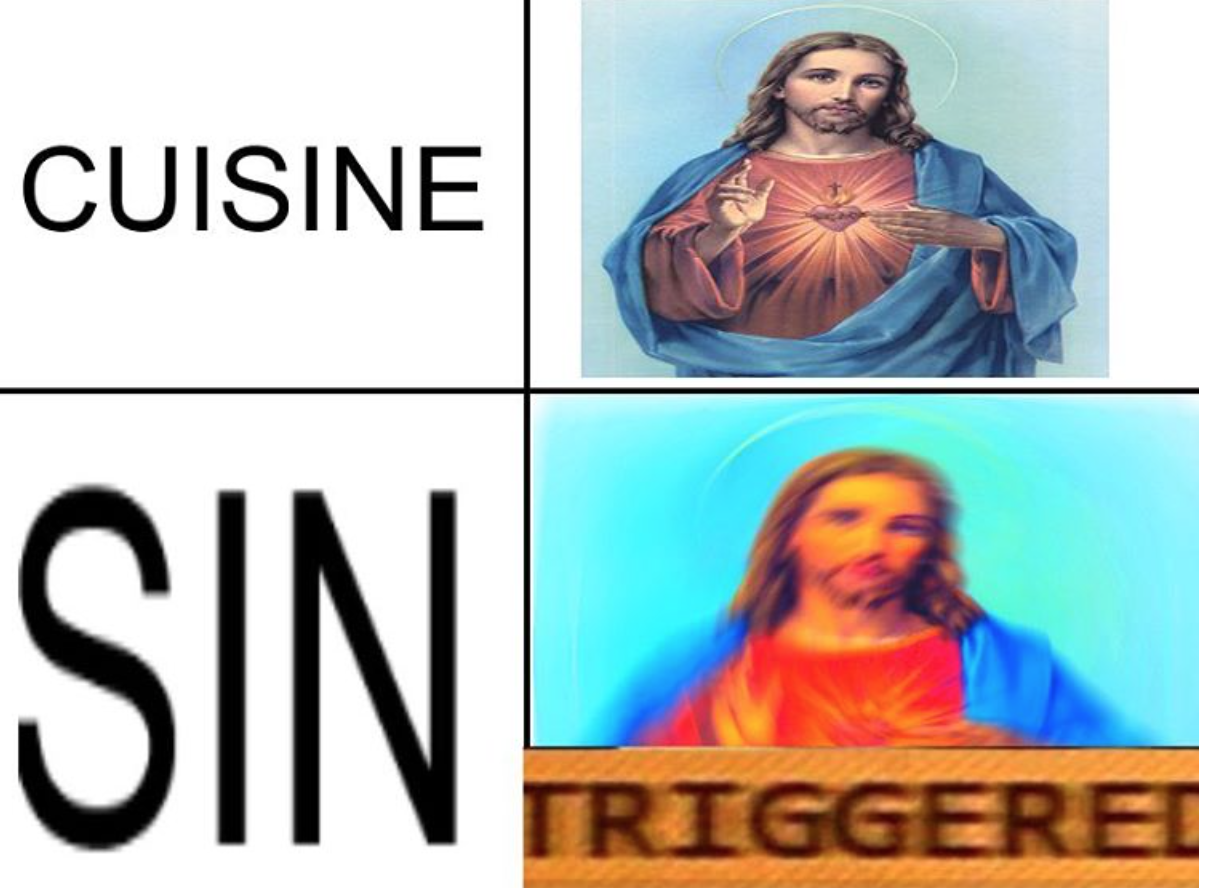 Jesus triggered meme
