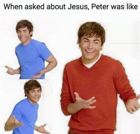 When Peter asked about Jesus