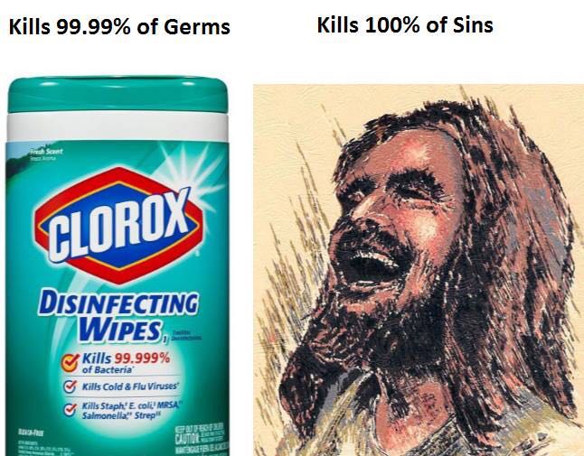 Disinfecting wipes vs Jesus