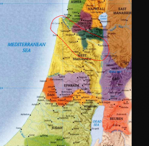 Area between Samaria and Galilee