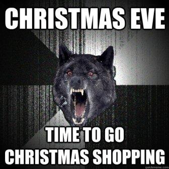Shopping on Christmas eve