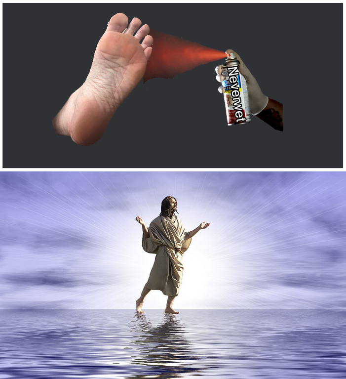 How Jesus walked on water meme