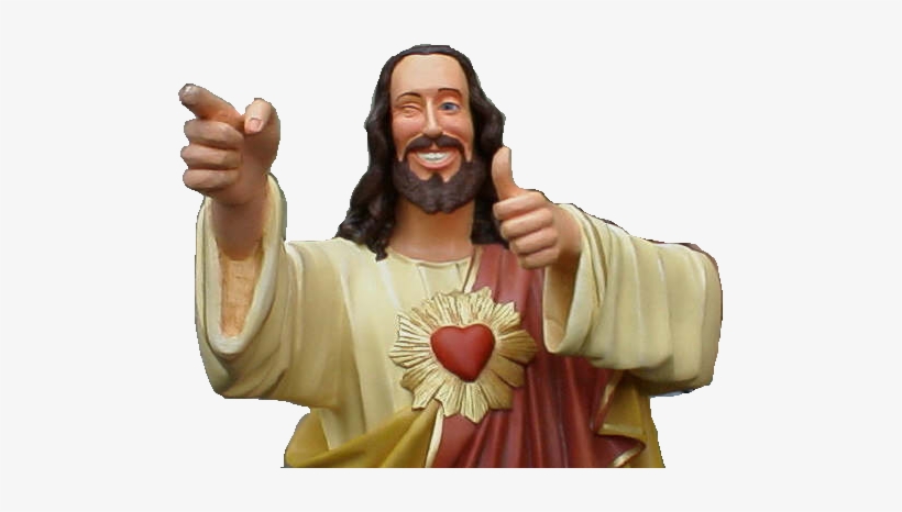 Happy Jesus Pointing