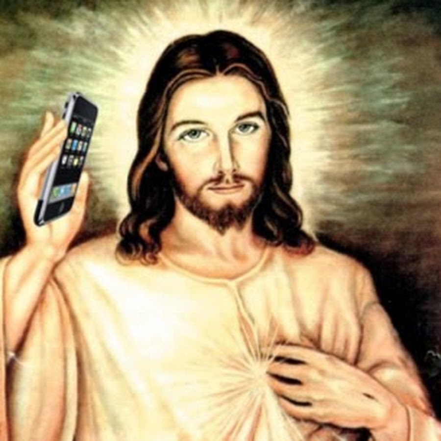 Jesus with cell phone