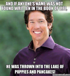 Joel osteen puppies and pancakes meme