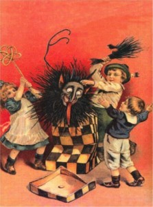 Kids beating up Krampus