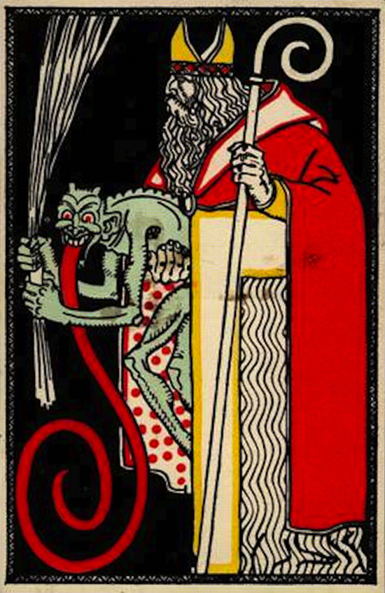 Krampus with Saint Nicholas