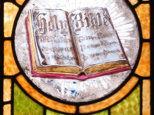 Stained glass bible