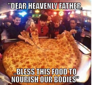 Bless this food Christian meme