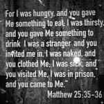 Matthew 25 35-36