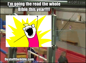 Read the Bible in a year GIF meme