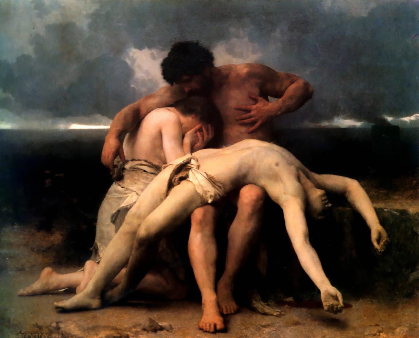 Bouguereau, The First Mourning, Cain and Abel, 1888