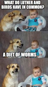 Diet of worms meme