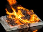 KJVO burning Bible