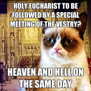 Vestry after the Eucharist meme