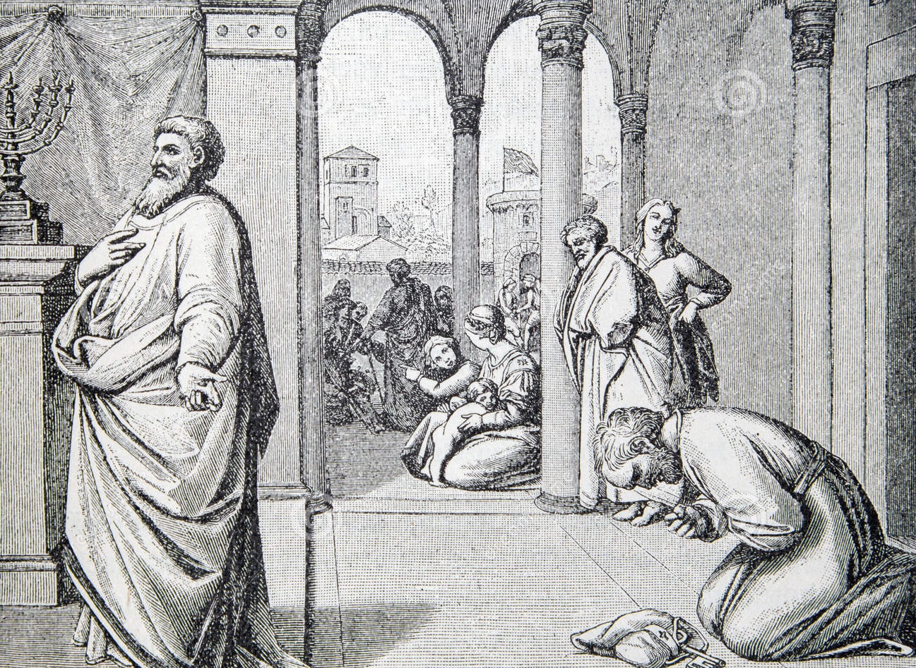 lithograph-of-luke-18-tax-collector-and-pharasee