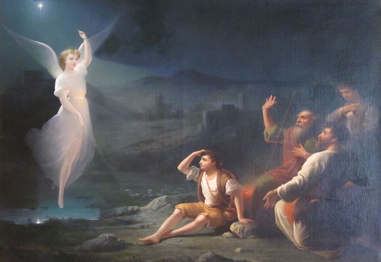 The Angel Appearing before the Shepherds' by Thomas Buchanan Read