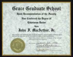 Grace graduate school honorary doctorate John MacArthur