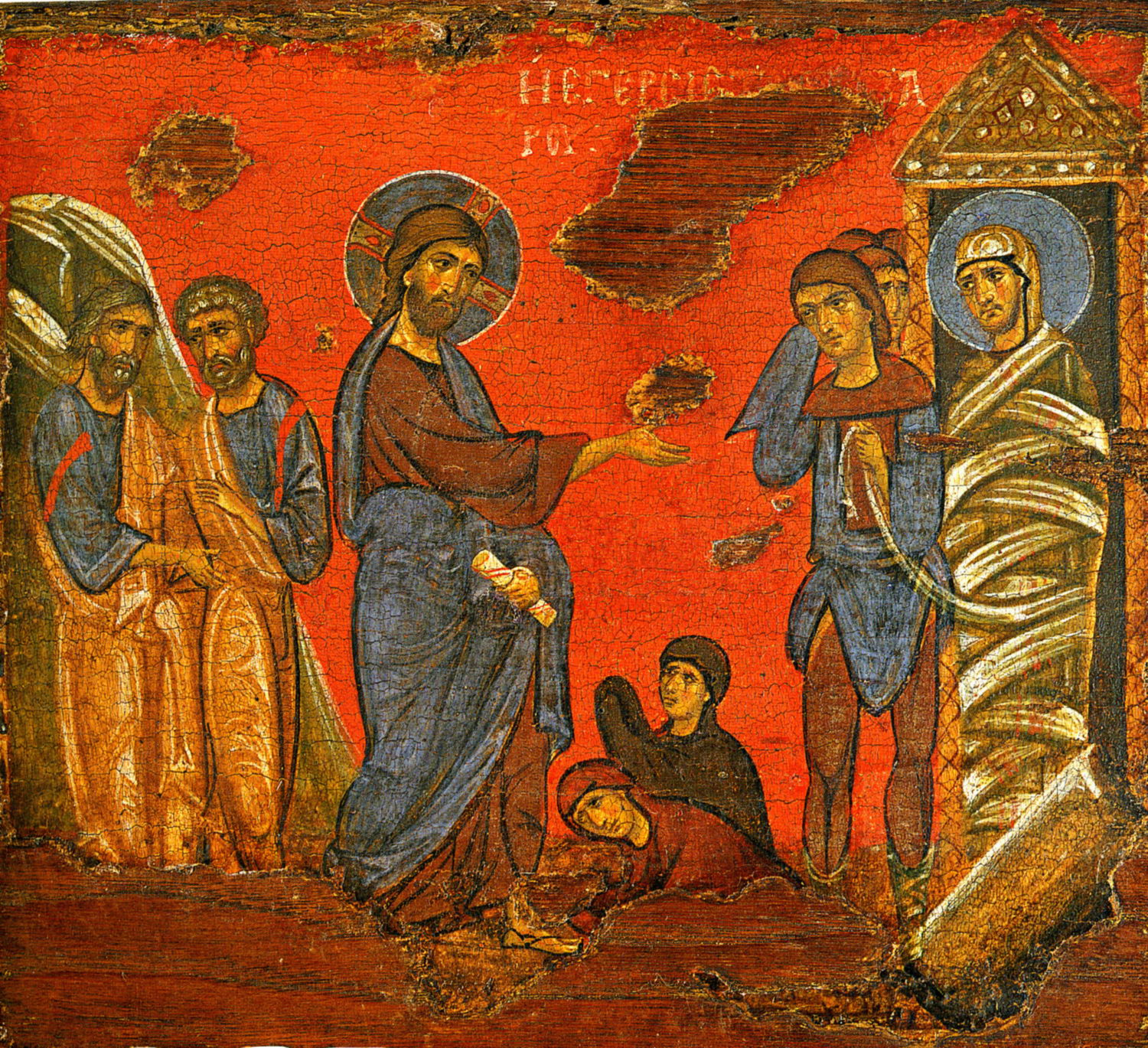 Jesus raising Lazarus