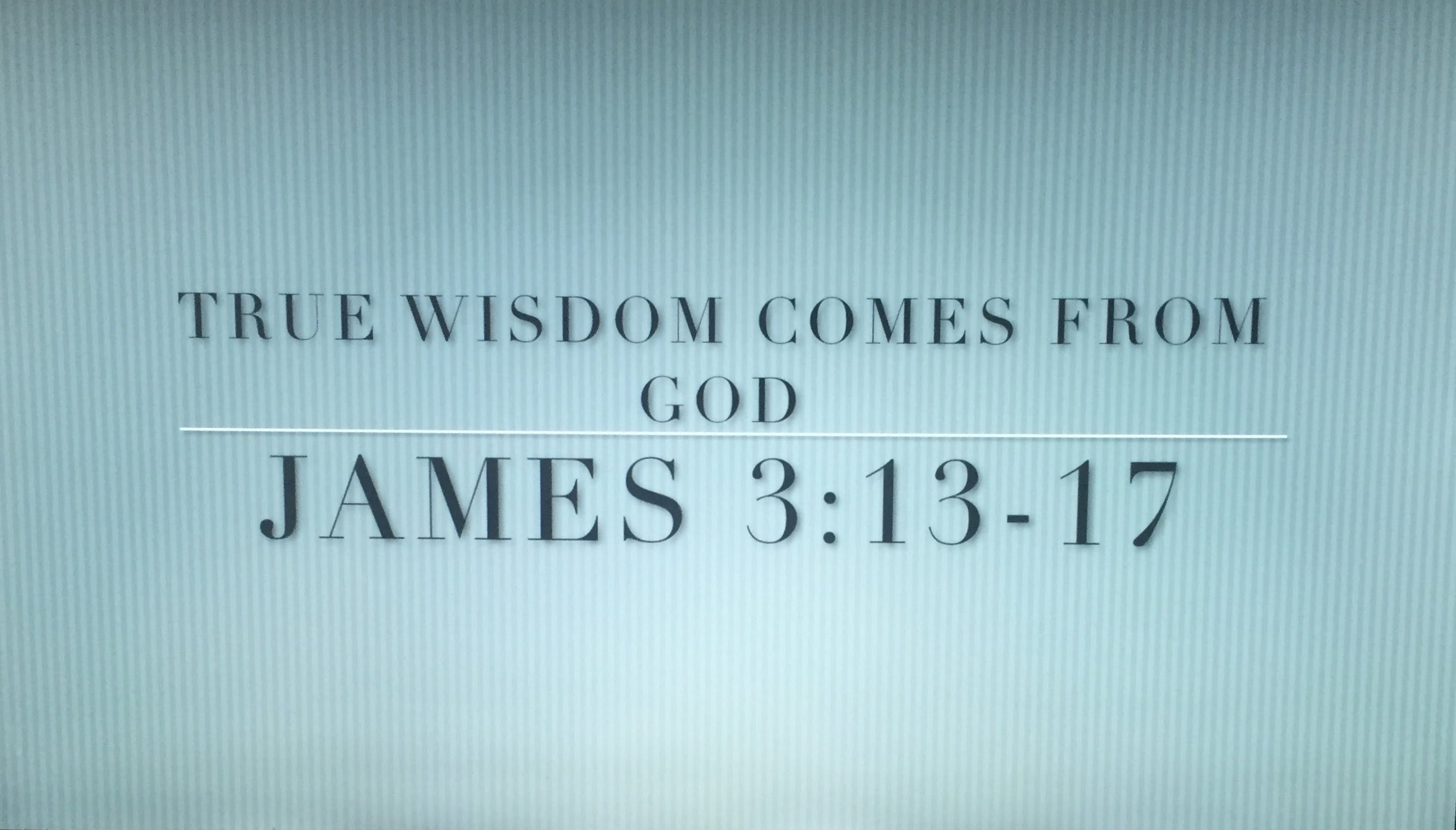 True Wisdom Come from God