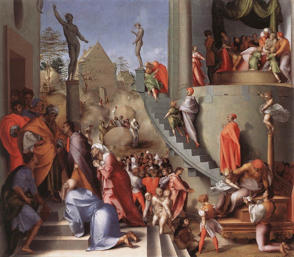 Joseph with Jacob in Egypt by, Pontormo in 1518