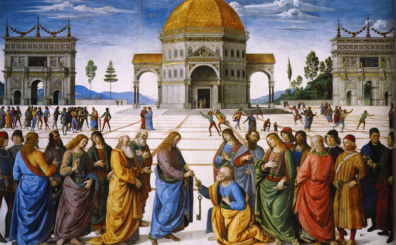 Christ Handing the Keys to St. Peter, by Pietro Perugino