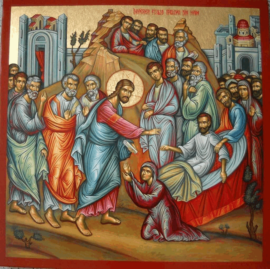 Jesus Raises The Widows Son, icon